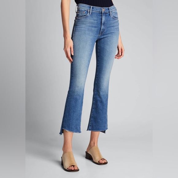 MOTHER Denim - Mother - The Insider Crop Step Fray High Rise Jeans in Hey Sun